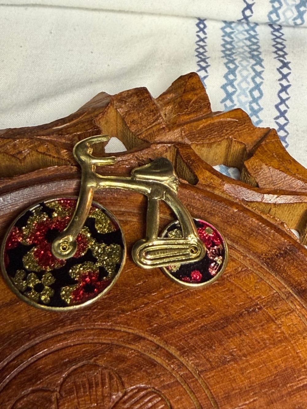 Vintage Bicycle Brooch